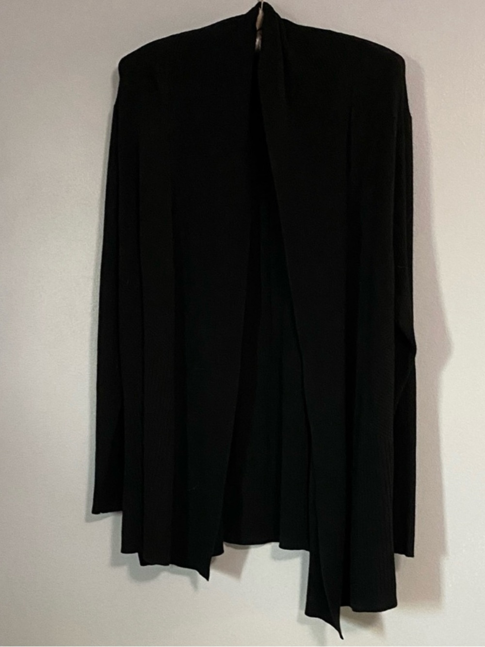 Classic Open-Front Black Women’s Cardigan